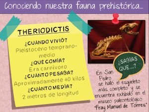 Ficha didáctica de Theriodictis (perro pampeano)