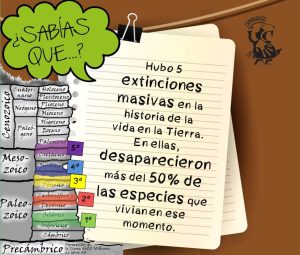 Ficha didáctica sobre las extinciones masivas